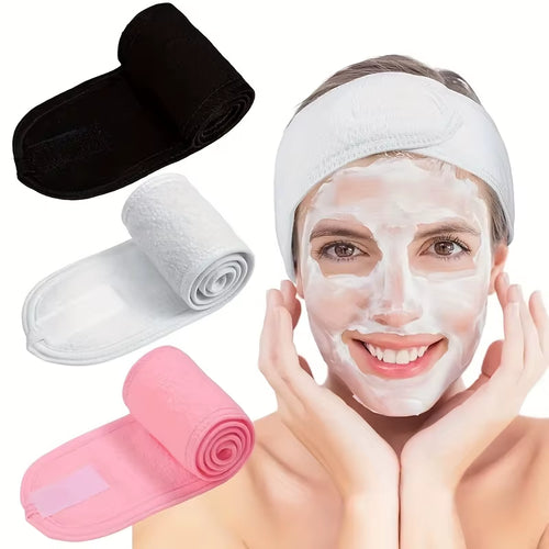Women'S Adjustable Wide Headband - Great Cosmetic Accessory for Yoga, Sports, Spa, Bath, Shower, Makeup and Face Wash