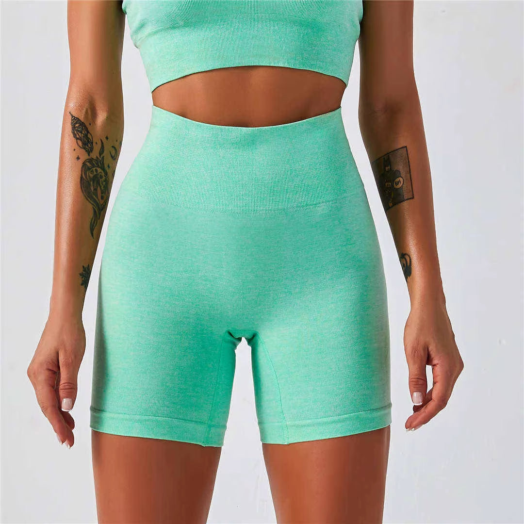Sportswear Top 2Pcs Yoga Set Women Yoga Suit Short Sleeve High Waist Leggings Gym Quick Dry Yoga Wear Energy Fitness Suit A012