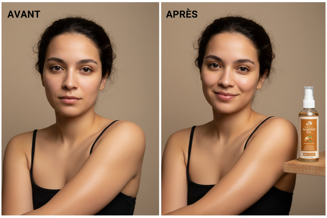 Huile d'Amande Douce Pure 100% – Soin Visage, Corps & Massage