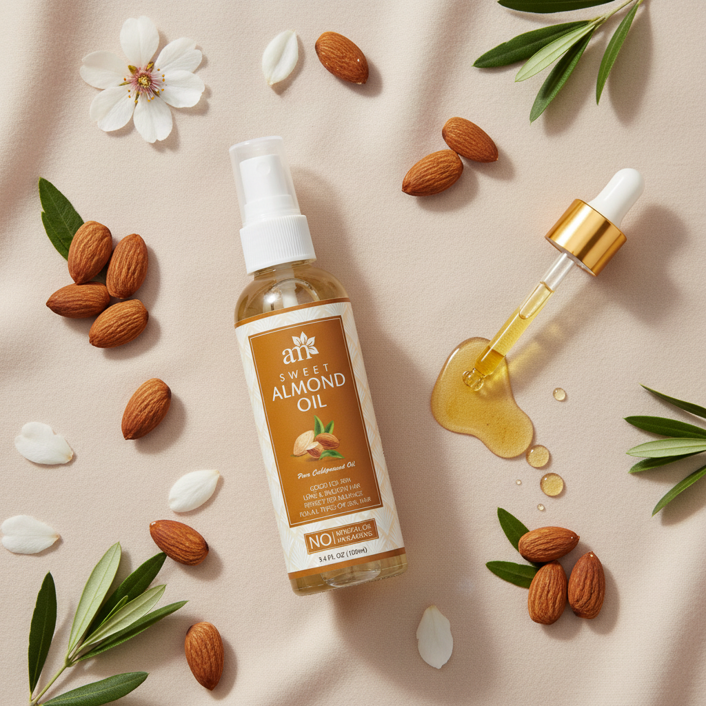Huile d'Amande Douce Pure 100% – KB-BEAUTY