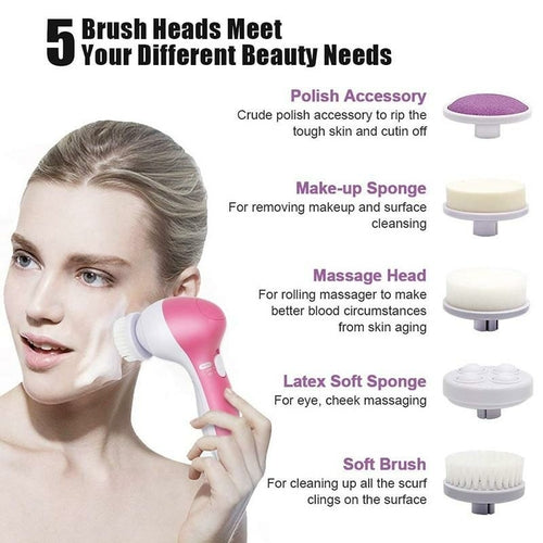 Gesichtsreinigungsbürsten-Set 5-in-1 — Massage & Reinigung