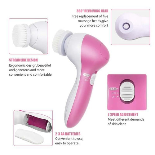 Gesichtsreinigungsbürsten-Set 5-in-1 — Massage & Reinigung