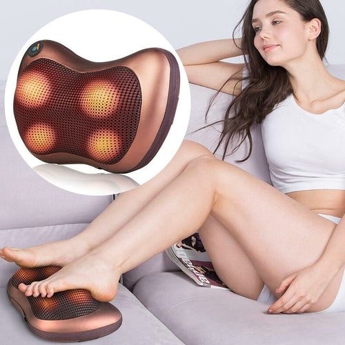Coussin Massant Portable 4 Têtes — Chaleur & Détente